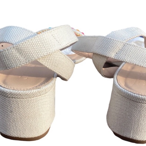 New $225  J. Crew Lottie Rainbow Pom Pom Sandal Size 10.5 - Picture 10 of 10